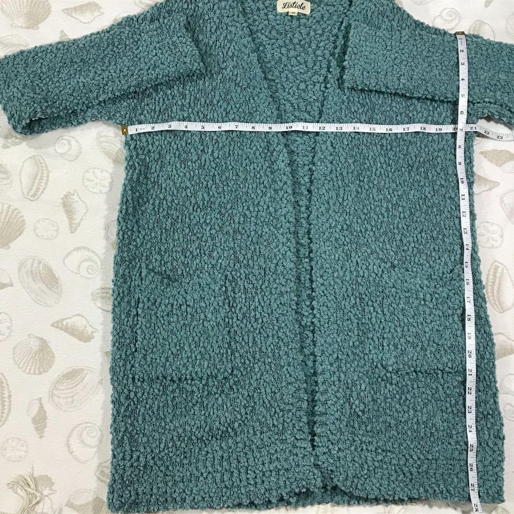 Listicle Blue Knit Cardigan Sweater L - Picture 3 of 5